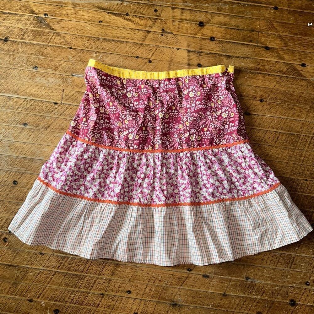 American Eagle vintage layered Calico ribbon Y2K skirt